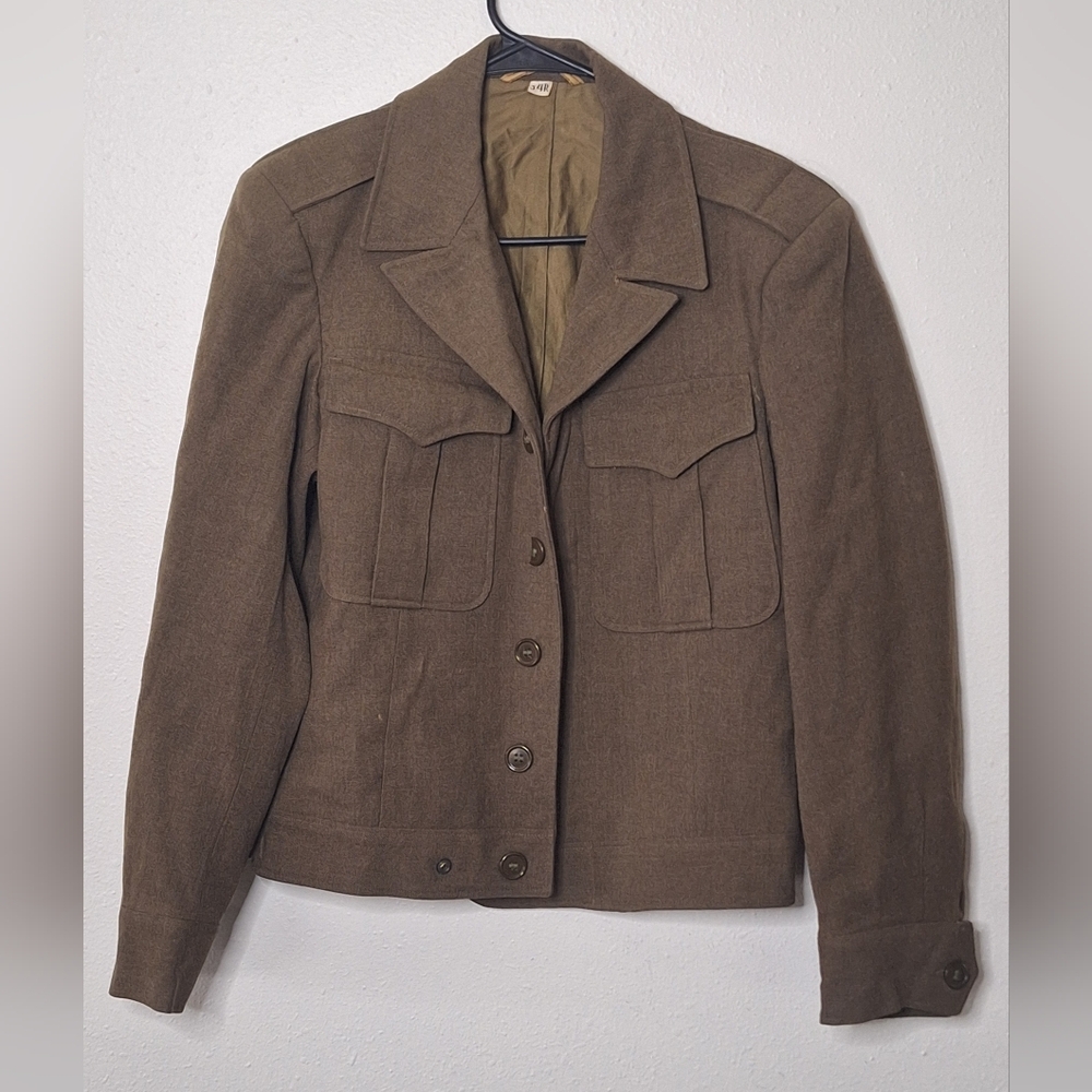Vintage wool military jacket